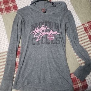 Harley Long sleeve tee with Hood